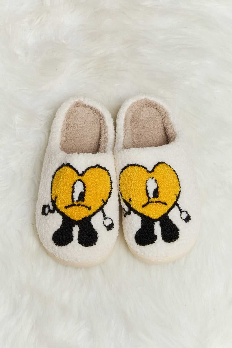 Melody Love Heart Print Plush Slippers - Absolute fashion 2020