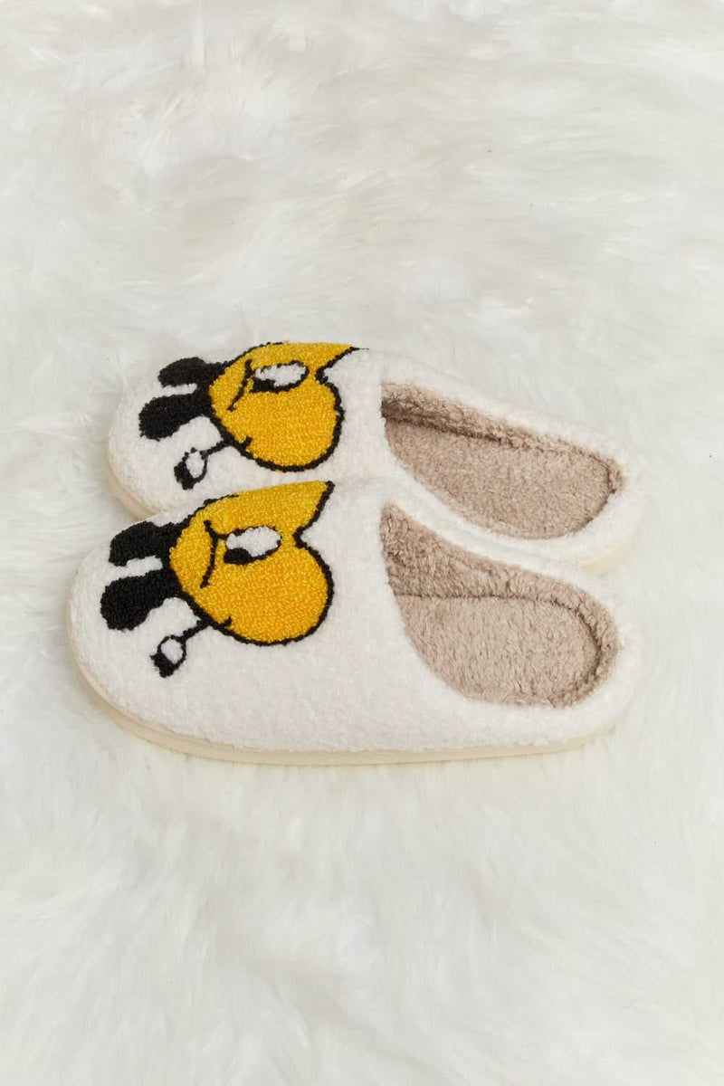Melody Love Heart Print Plush Slippers - Absolute fashion 2020