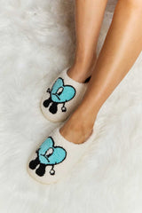 Melody Love Heart Print Plush Slippers - Absolute fashion 2020