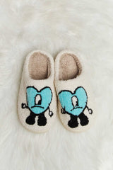 Melody Love Heart Print Plush Slippers - Absolute fashion 2020
