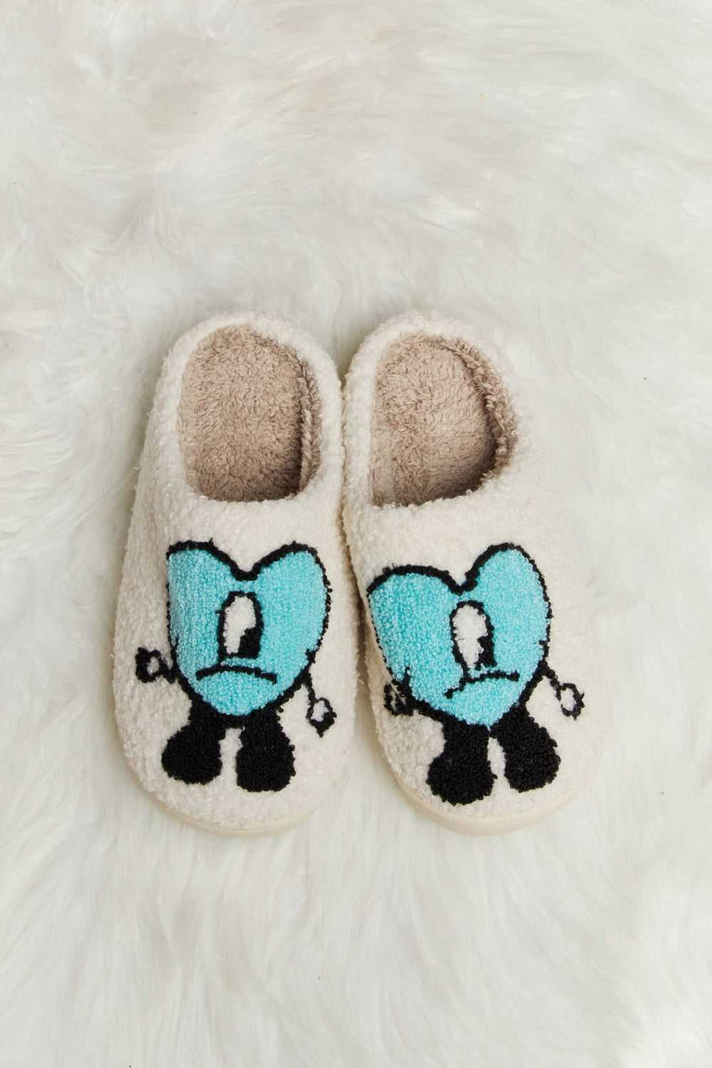 Melody Love Heart Print Plush Slippers - Absolute fashion 2020