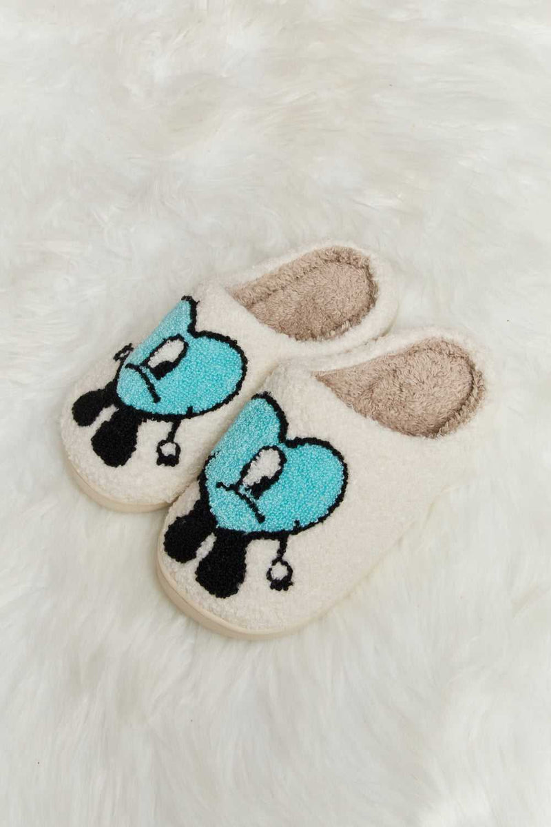 Melody Love Heart Print Plush Slippers - Absolute fashion 2020