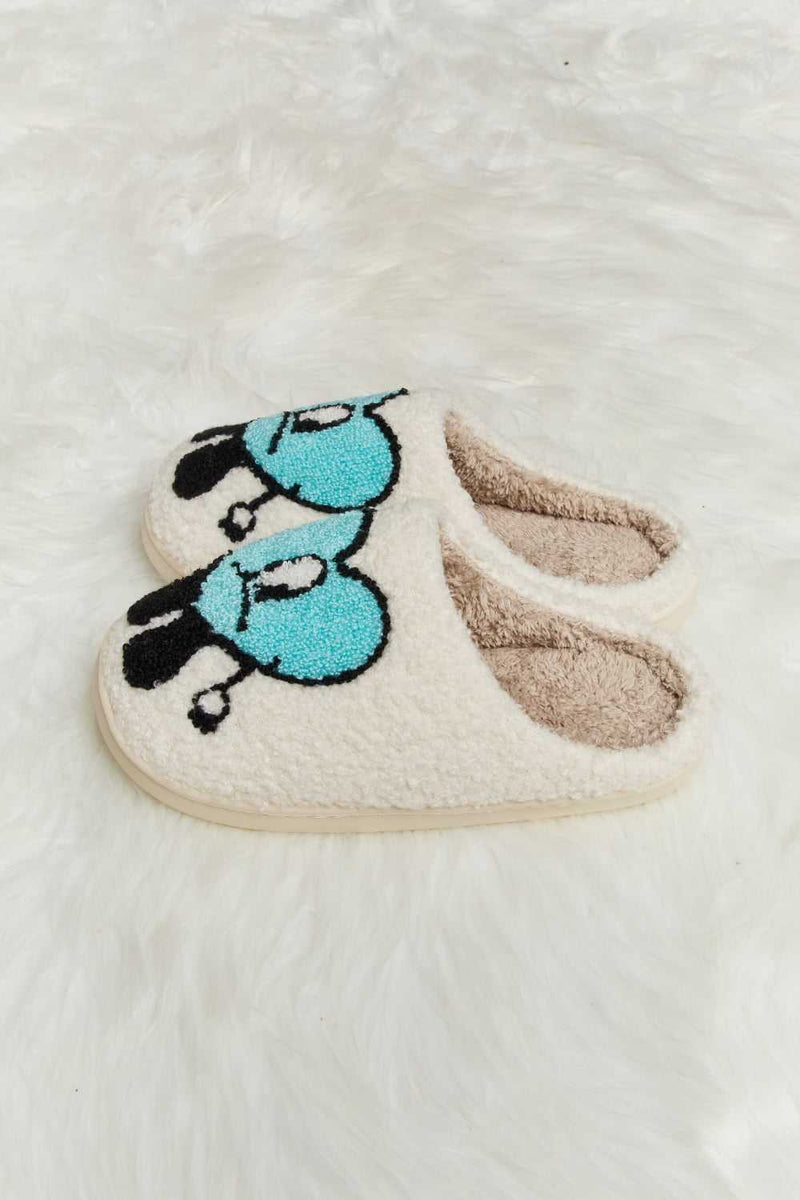 Melody Love Heart Print Plush Slippers - Absolute fashion 2020