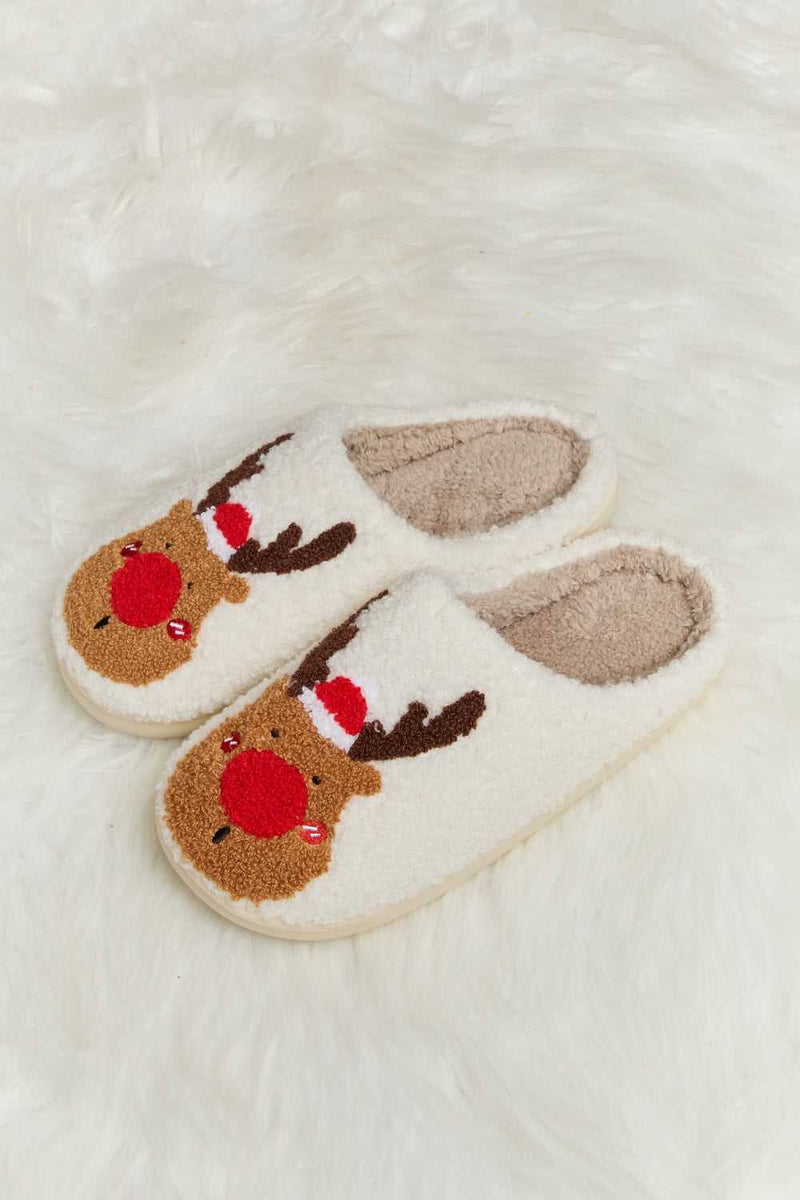 Melody Rudolph Print Plush Slide Slippers - Absolute fashion 2020