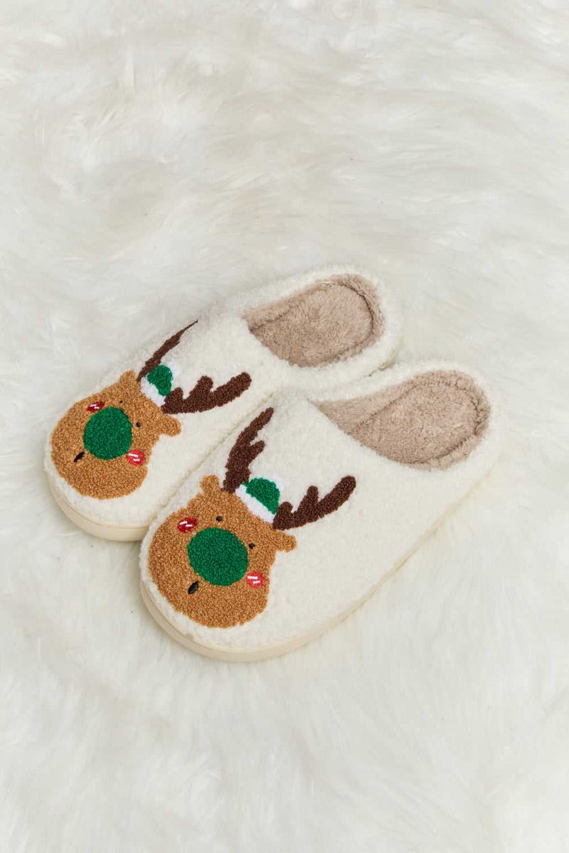 Melody Rudolph Print Plush Slide Slippers - Absolute fashion 2020