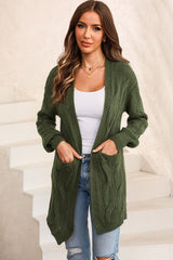 Cable-Knit Dropped Shoulder Cardigan - Absolute fashion 2020