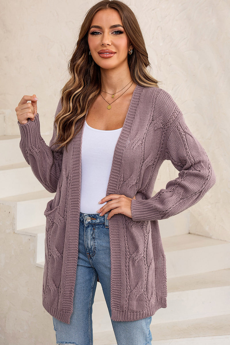 Cable-Knit Dropped Shoulder Cardigan - Absolute fashion 2020