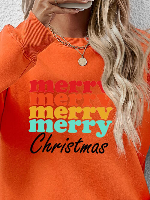 MERRY CHRISTMAS Graphic Long Sleeve Sweatshirt - Absolute fashion 2020