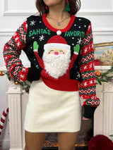SANTA'S FAVORITE Graphic Long Sleeve Sweater - Absolute fashion 2020