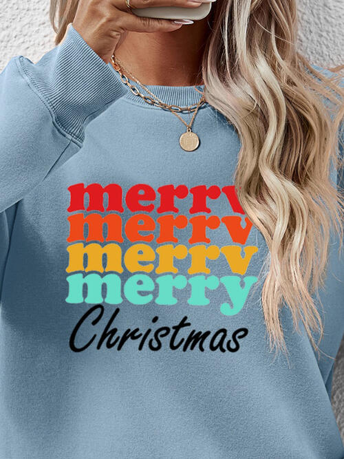 MERRY CHRISTMAS Graphic Long Sleeve Sweatshirt - Absolute fashion 2020