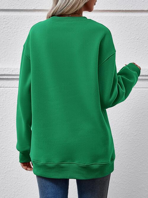 Graphic Round Neck Dropped Shoulder Sweatshirt - Absolute fashion 2020