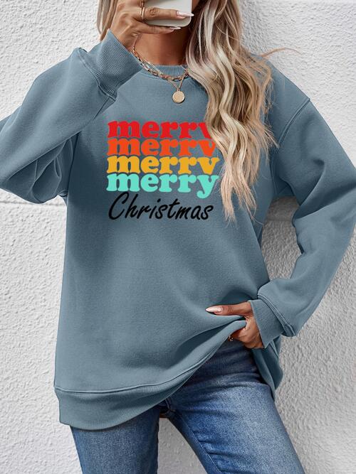 MERRY CHRISTMAS Graphic Long Sleeve Sweatshirt - Absolute fashion 2020