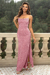 Sequin Backless Split Maxi Dress - Absolute fashion 2020
