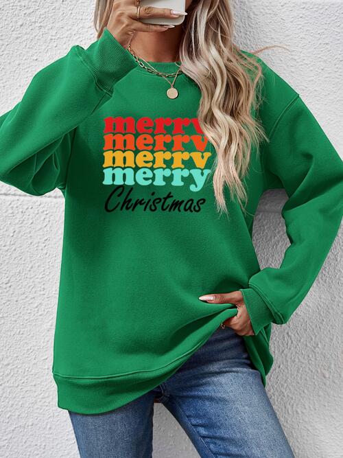 MERRY CHRISTMAS Graphic Long Sleeve Sweatshirt - Absolute fashion 2020