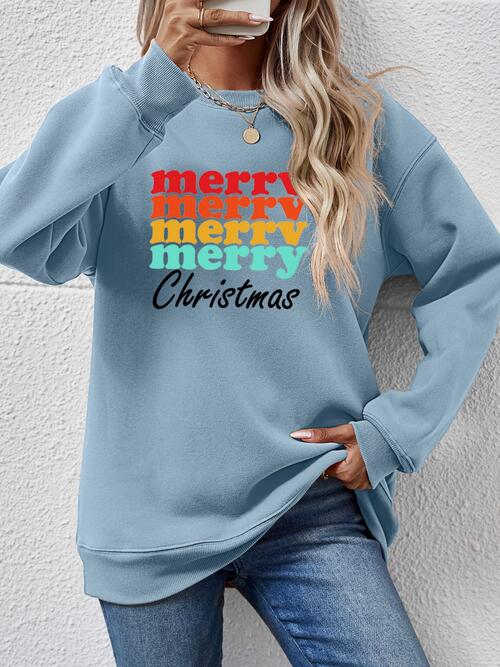 MERRY CHRISTMAS Graphic Long Sleeve Sweatshirt - Absolute fashion 2020