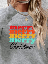 MERRY CHRISTMAS Graphic Long Sleeve Sweatshirt - Absolute fashion 2020