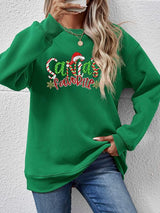 Letter Graphic Round Neck Long Sleeve Sweatshirt - Absolute fashion 2020