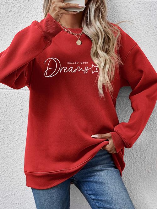 FOLLOW YOUR DREAMS Graphic Sweatshirt - Absolute fashion 2020