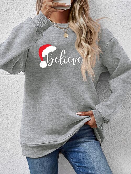 BELIEVE Graphic Long Sleeve Sweatshirt - Absolute fashion 2020